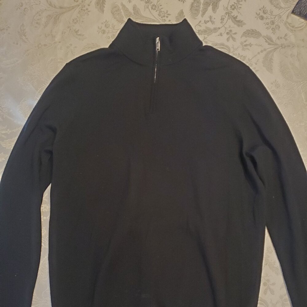 reiss wool quarter zip sweater